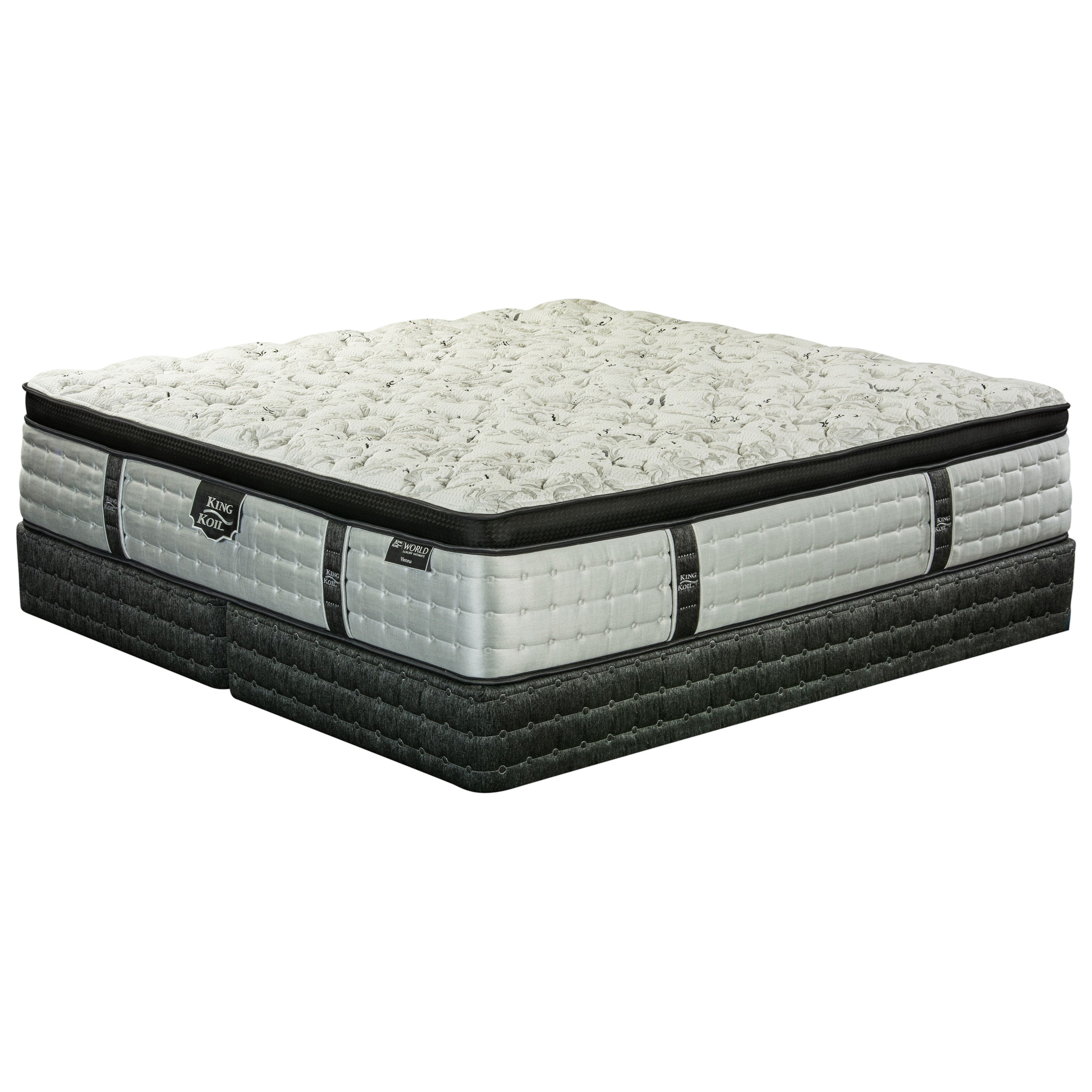 King Koil Vienna Euro Top EuroQ+INTQ Queen Euro Top Mattress and Wood